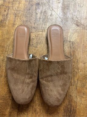 a new day Tan Suede Slide Mules